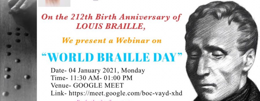 Webinar on World Braille Day