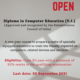 Admissions – Diploma in Computer Education (V.I.)